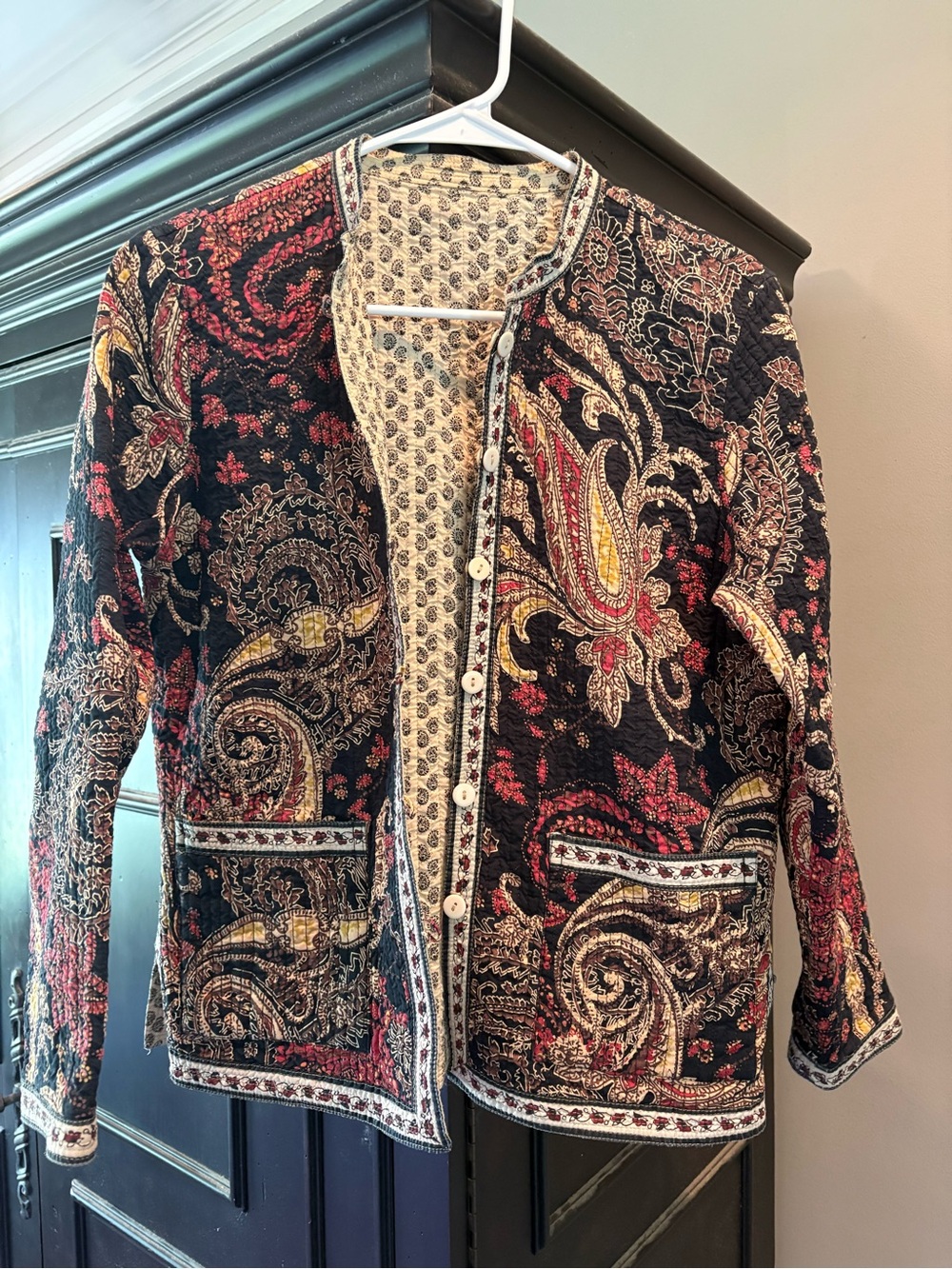 Women Quilted Reversible Button-Front Jacket